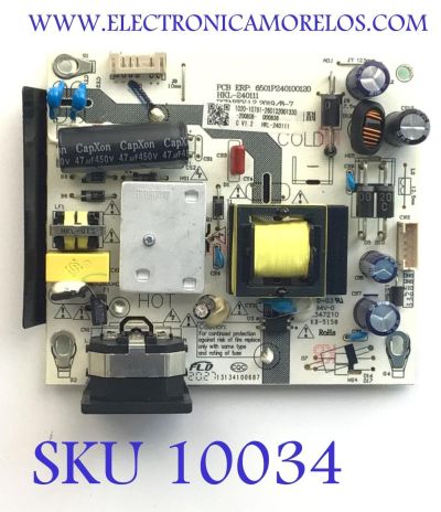 FUENTE PARA MONITOR MSI / NUMERO DE PARTE 1020-10791 / HKL-24111 / MODELO OPTIX G24C